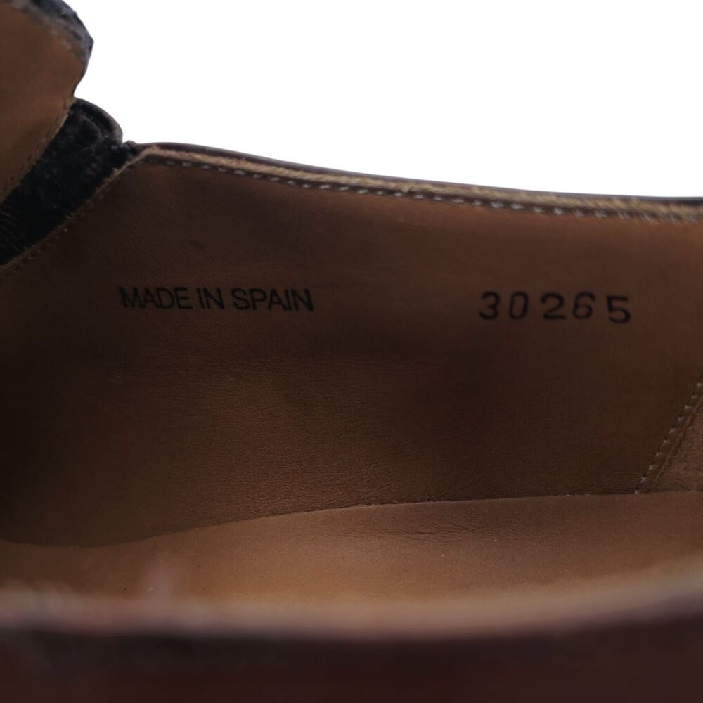 Mezlan Spain Men size 9 Burnished Brown Calf Leather Dress Shoes Slip-on Loafers - Picture 10 of 13